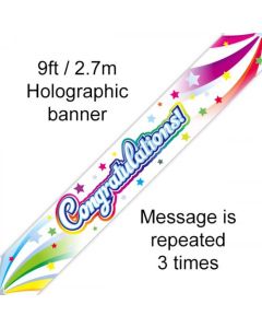 Congratulations Swirl Banner - 2.7m (109479A)