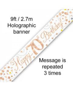 Sparkling Fizz Rose Gold - Banner 70th 2.7m (109518A)