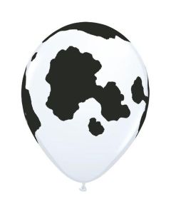 Holstein Cow Print White - 28cm (11 Inch) Latex Balloon (11633Q)