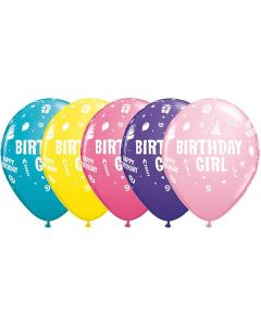 Birthday Girl - 28cm (11 Inch) Latex Balloon (11910Q)