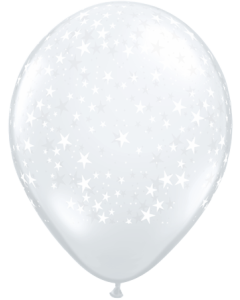 Stars A Round Diamond Clear - 16 inch Latex Balloon (38865Q)