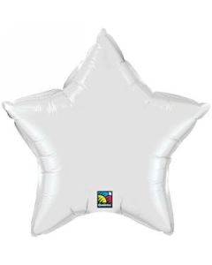Star 20 Inch Foil Balloon - White (12643Q)