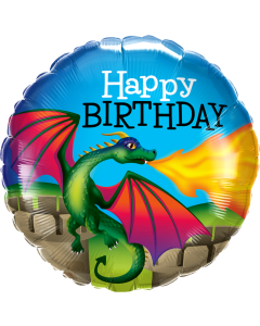 Happy Birthday Mythical Dragon - 18 Inch Foil Balloon (13314Q)