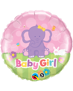 Baby Girl Elephant - 18 Inch Foil Balloon (13929AQ)