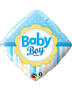 Baby Boy Dots & Stripes - 18 Inch Foil Balloon (14637Q)