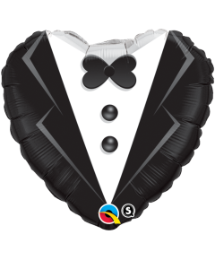 Wedding Tuxedo - 18 Inch Heart Foil Balloon (15784Q)