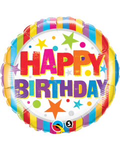 Happy Birthday Stars & Stripes - 18 Inch Foil Balloon (16770Q)