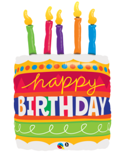 Happy Birthday Cake and Candles - 312cm (5 Inch) Foil Balloon (17269Q)