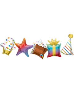 Birthday Garland - Foil Balloons (17764Q)