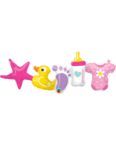Baby Girl Pink Garland - Foil Balloons (17765Q)