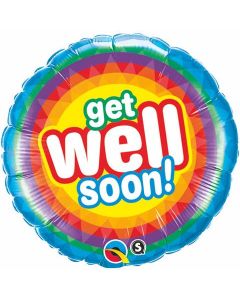 Get Well Soon! Bursts & Swirls - 18 Inch Foil Balloon (18021Q)