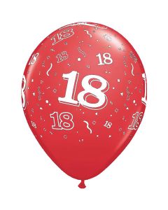 18-A-Round Red Pearl - 28cm (11 Inch) Latex Balloon (18-14Q)