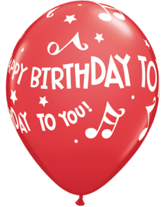 Happy Birthday Musical Notes - 28cm (11 Inch) Latex Balloon (19068Q)