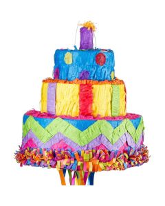 Birthday Cake 3D Shape Pull String Pinata (19699.56AM)