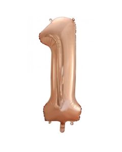 1 Rose Gold Number - 86cm (34') Foil Balloon (1RoseA)