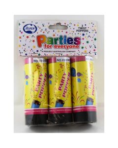 Twist Poppers 10.5cm - Pack 3 (202765A)