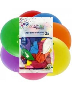 Assorted Colours 30cm Latex Balloon (Pack of 25) (203110A)
