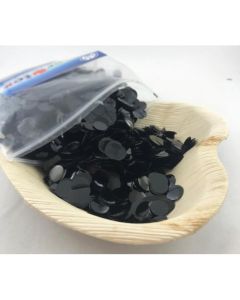 Metallic Confetti Black 1cm (204610A)