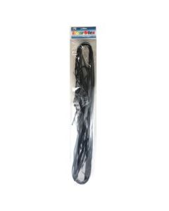 Metallic Ribbons and clips - Black 1.75m (Pack of 25) - Pre tied (205440A)