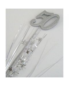 50 Number Silver Star Spray / Pick Onion (207037A)