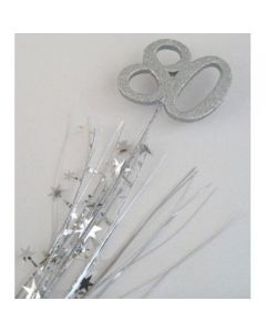 80 Number Silver Star Spray / Pick Onion (207043A)