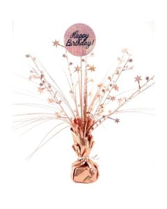 Centrepiece Rose Gold Holographic - Happy Birthday (207302A)