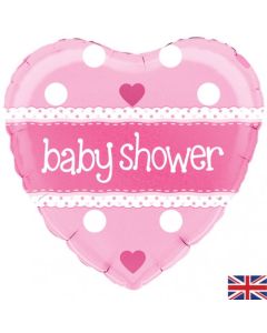 Baby Shower Pink Heart 45cm Foil Balloon (210703A)