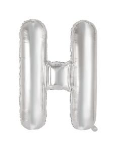 H Silver Letter - 86cm (34') Foil Balloon (HSilverA)