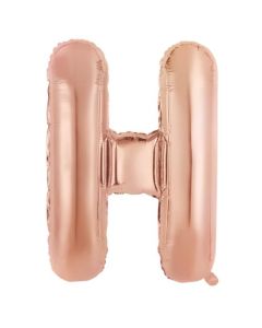 H Rose Gold Letter - 86cm (34') Foil Balloon (HRoseA)