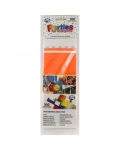 Wristbands - Pack 100 - Fluro Orange - 2cm x 25 cm (217105A)