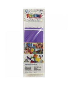 Wristbands - Pack 100 - Hot Purple - 2cm x 25 cm (217111A)