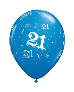 21-A-Round Sapphire Blue Pearl - 28cm (11 Inch) Latex Balloon (44307Q)