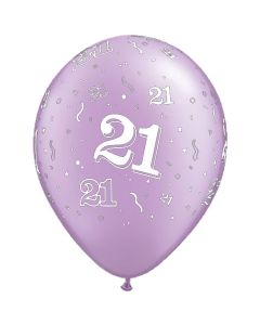 21-A-Round Lavender Pearl - 28cm (11 Inch) Latex Balloon (44429Q)