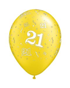 21-A-Round Lemon Chiffon Pearl - 28cm (11 Inch) Latex Balloon (44460Q)