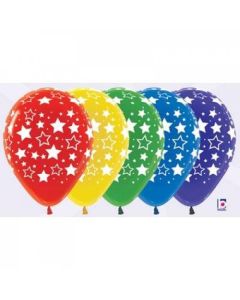 Bold Stars All Around 12cm Latex Balloon (Bag of 100) (222304A)