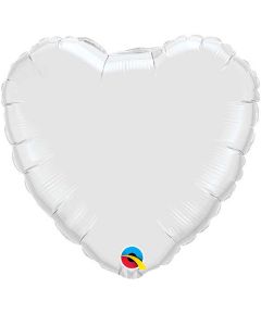 Heart 18 Inch Foil - White (23762Q)