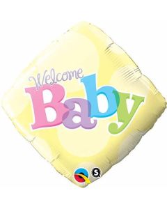 Welcome Baby Yellow Dots - 18 Inch Foil Balloon (25326Q)