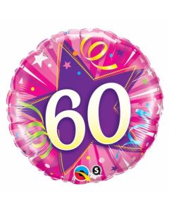 60 Shining Star Hot Pink - 18 Inch Foil Balloon (25985Q)