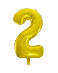 2 Gold Number - 86cm (34') Foil Balloon (2GoldA)