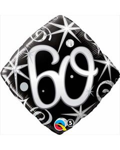 60 Elegant Sparkles & Swirls Diamond - 18 Inch Foil Balloon (30030Q)
