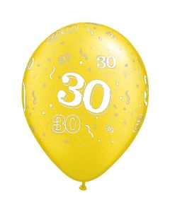 30-A-Round Yellow Pearl - 28cm (11 Inch) Latex Balloon (30-16)