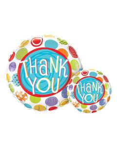 Thank You Patterned Dots 18 Inch Foil Balloon (33354Q)