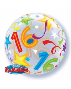16th Brilliant Stars - 22 Inch Bubble Balloon (34854Q)