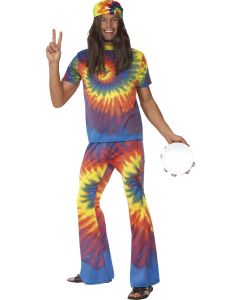 1960's Tie Dye Hippie Adult Costume (SM35431)