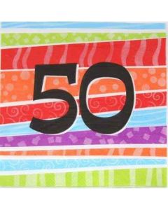 50 Printed Napkins (Pack of 25) (360015A)