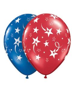 Shooting Stars & Stars-A-Round - 28cm (11 Inch) Latex Balloon (37156Q)