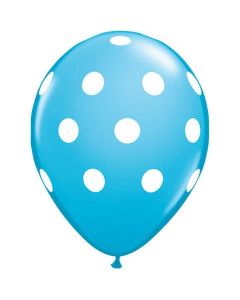 Big Polka Dots Robins Egg - 28cm (11 Inch) Latex Balloon (37224Q)