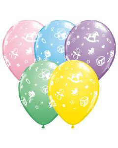 Baby's Nursery Pastel Assorted - 28cm (11 Inch) Latex Balloon (37233Q)