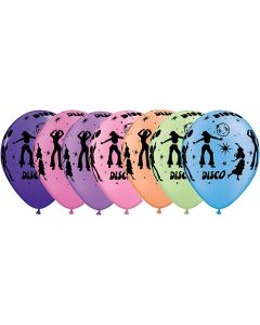 Disco Print - Neon Assortment - 28cm (11 Inch) Latex Balloon (37450Q)