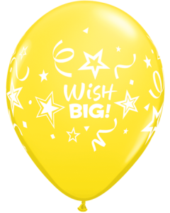 Wich Big Stars & Streamers - 28cm (11 Inch) Latex Balloon (37475Q)